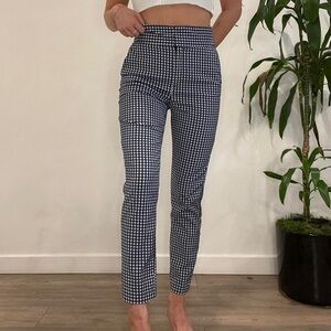 PRE-OWNED - Zara Women's Blue and White Trousers
Size 4
